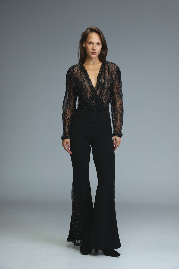 Flash Black Lace Bodysuit