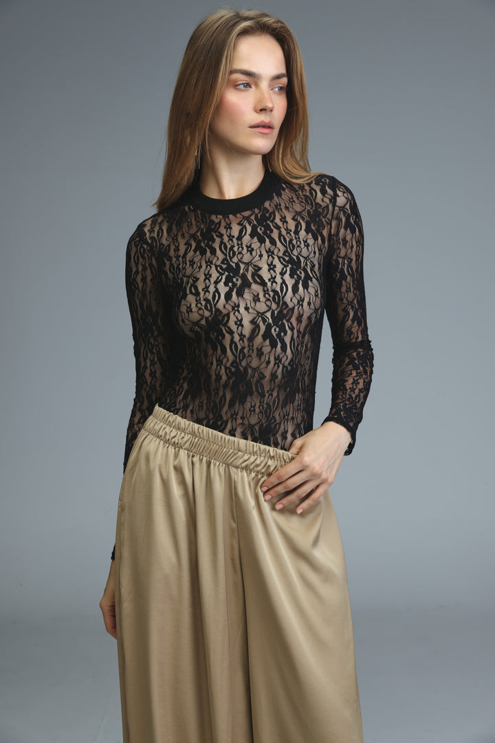 Nightfall Black Lace Bodysuit