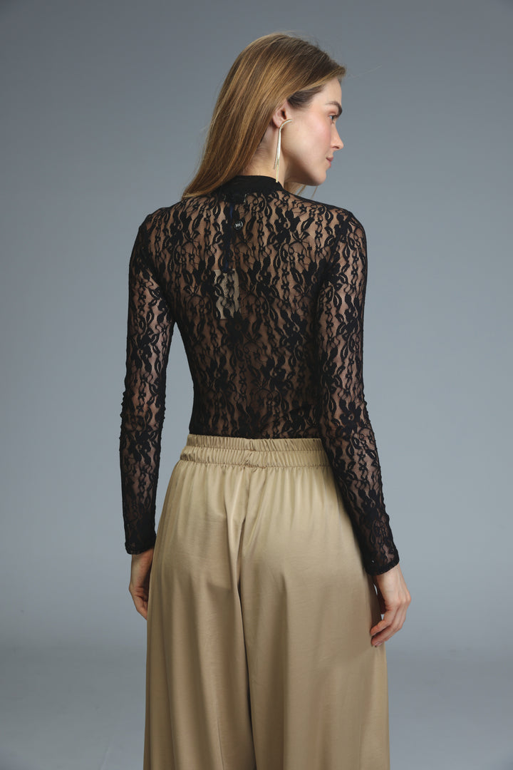 Nightfall Black Lace Bodysuit