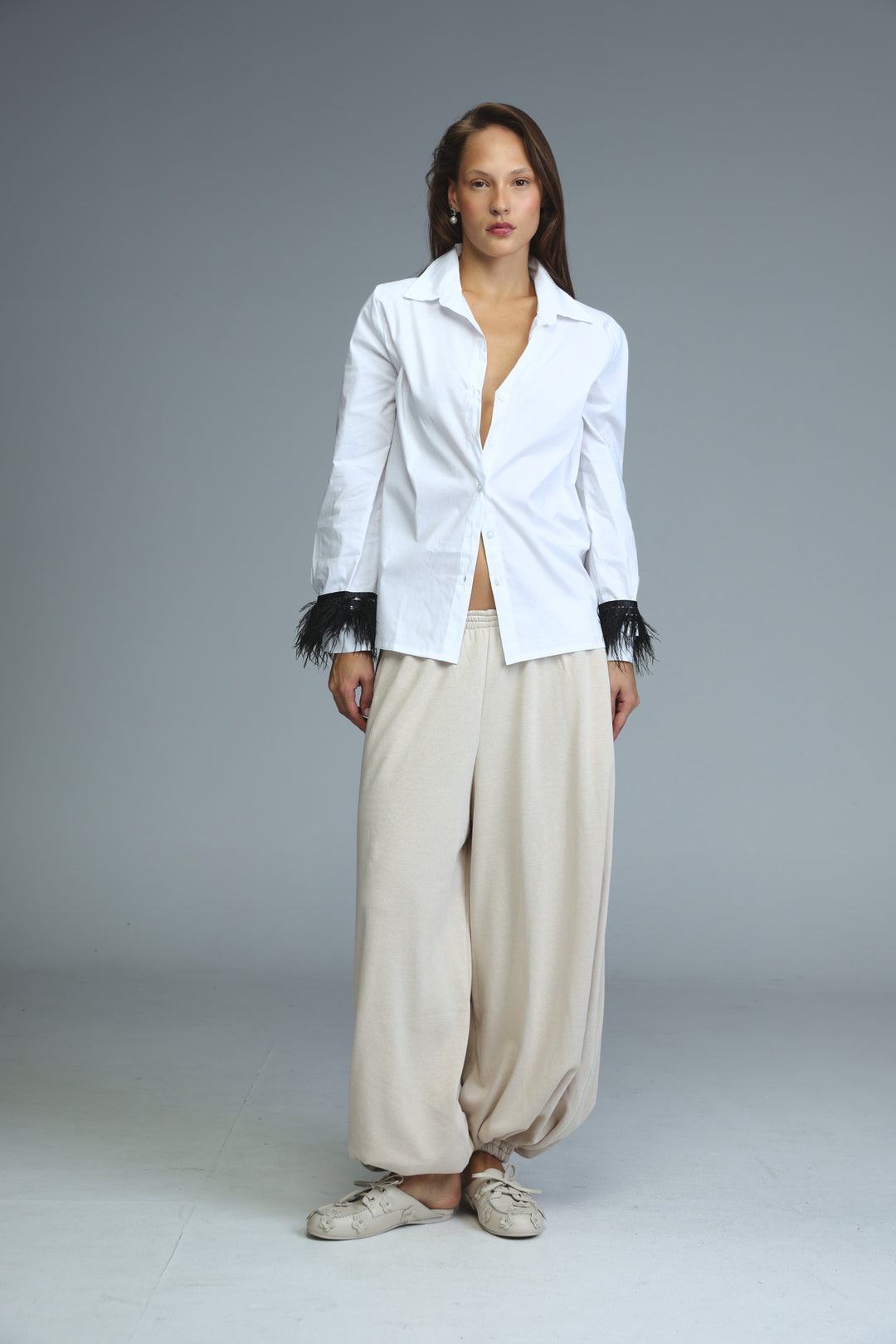 Raven White Buttoned Shirt