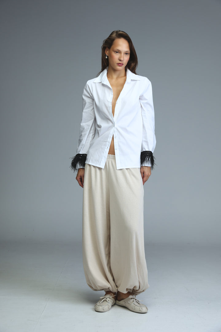 Raven White Buttoned Shirt