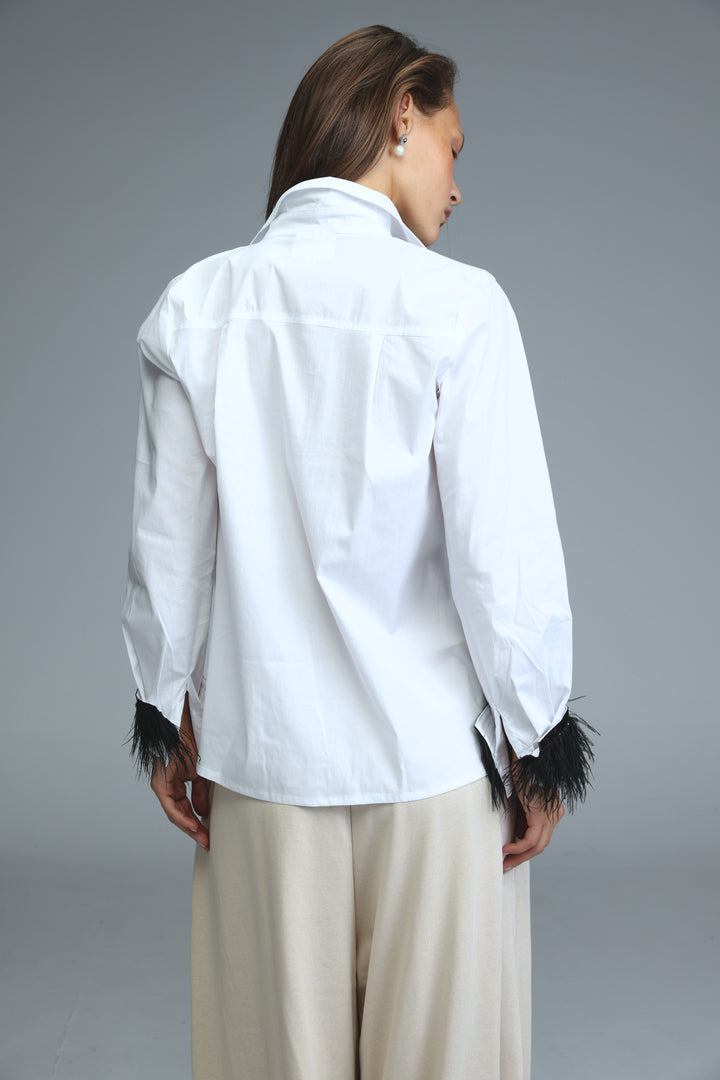 Raven White Buttoned Shirt