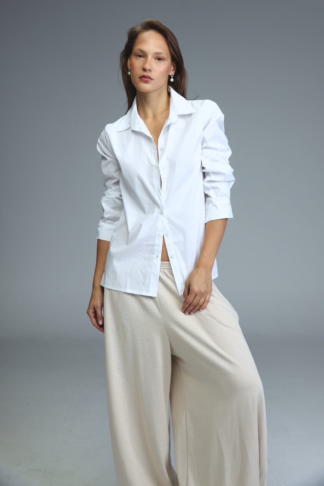 Raven White Buttoned Shirt