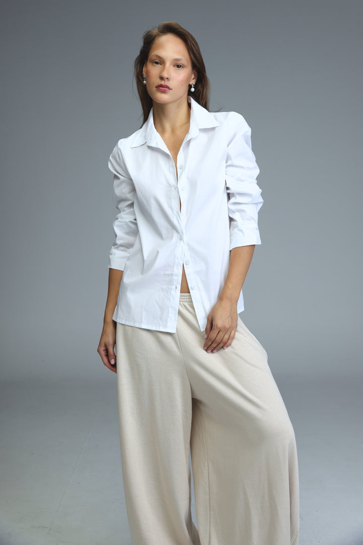 Raven White Buttoned Shirt