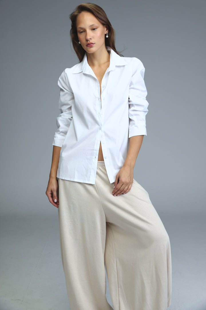 Raven White Buttoned Shirt
