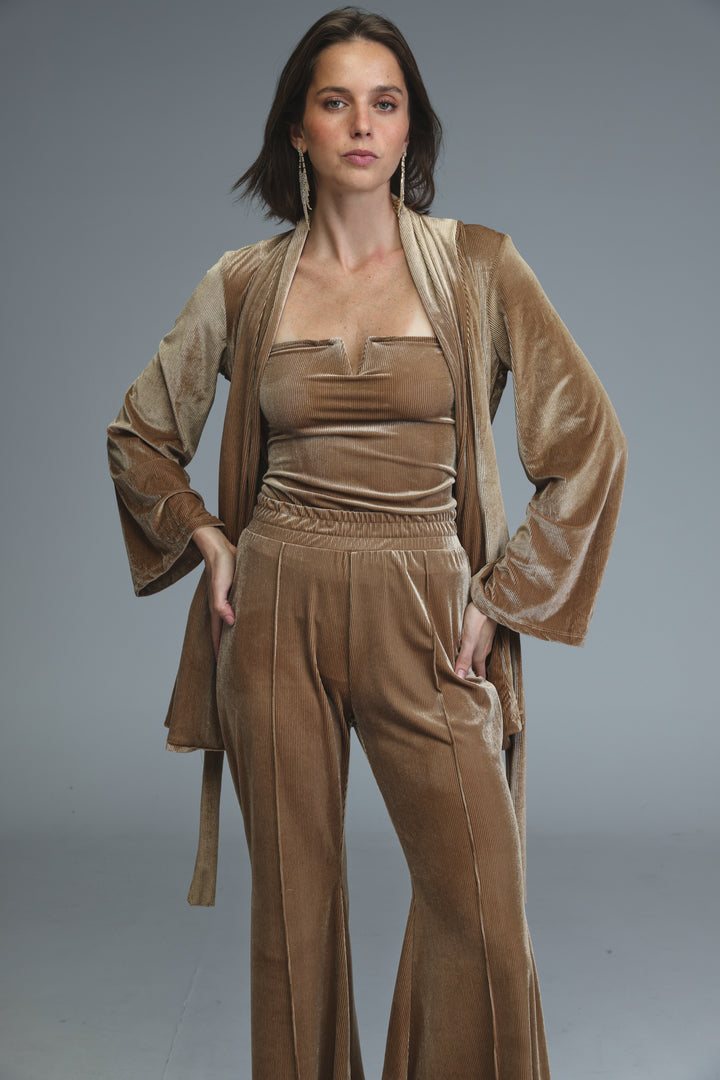 Fireworks Gold Velvet Wrap Shirt