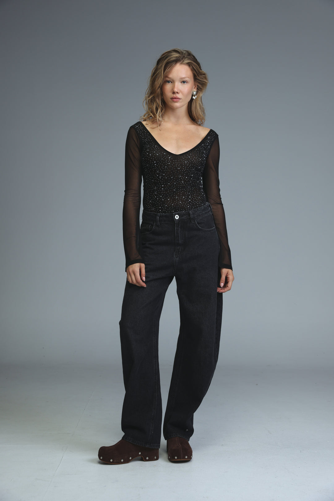 Universe Black Open Back Bodysuit