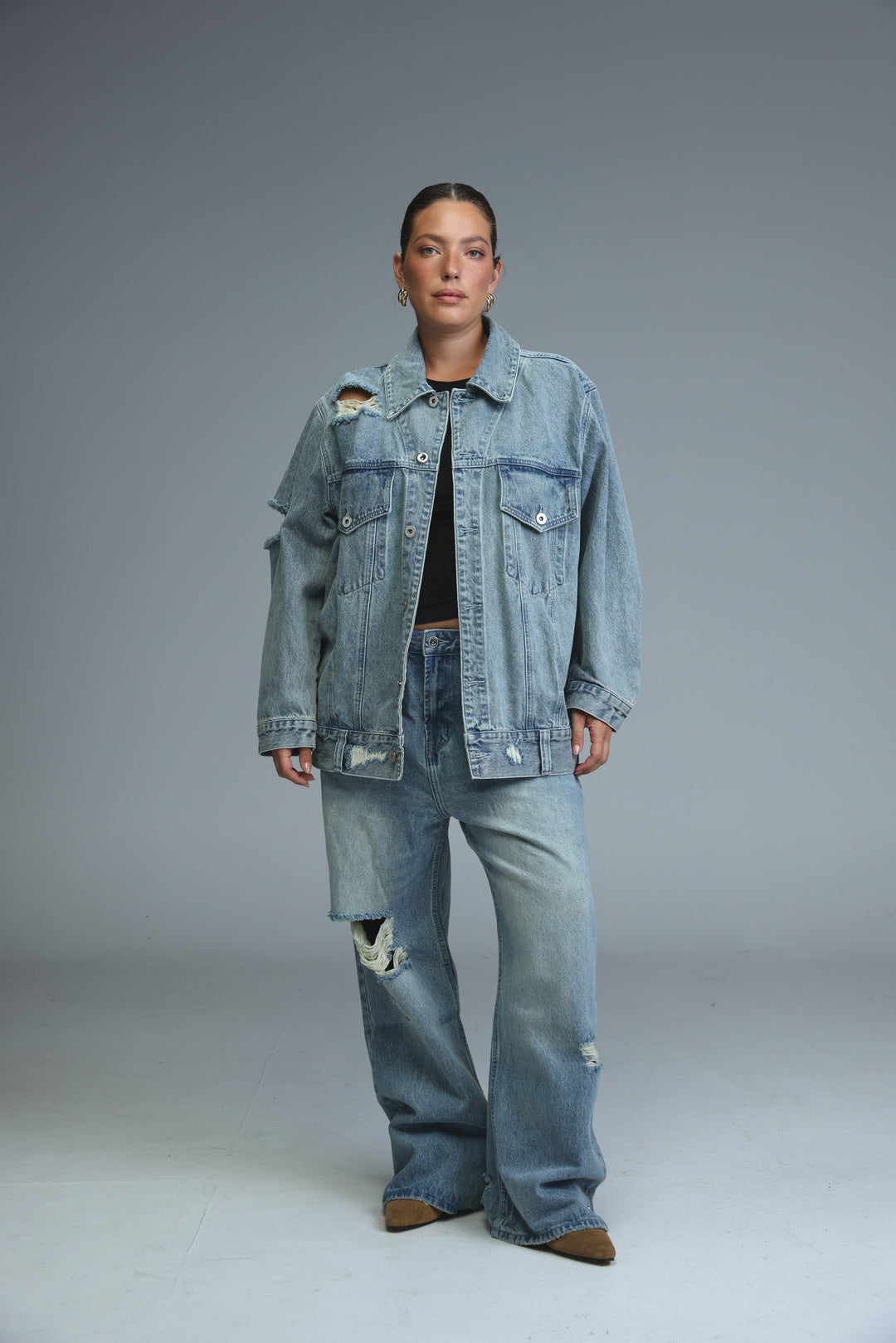 Distressed Blue Denim Jacket