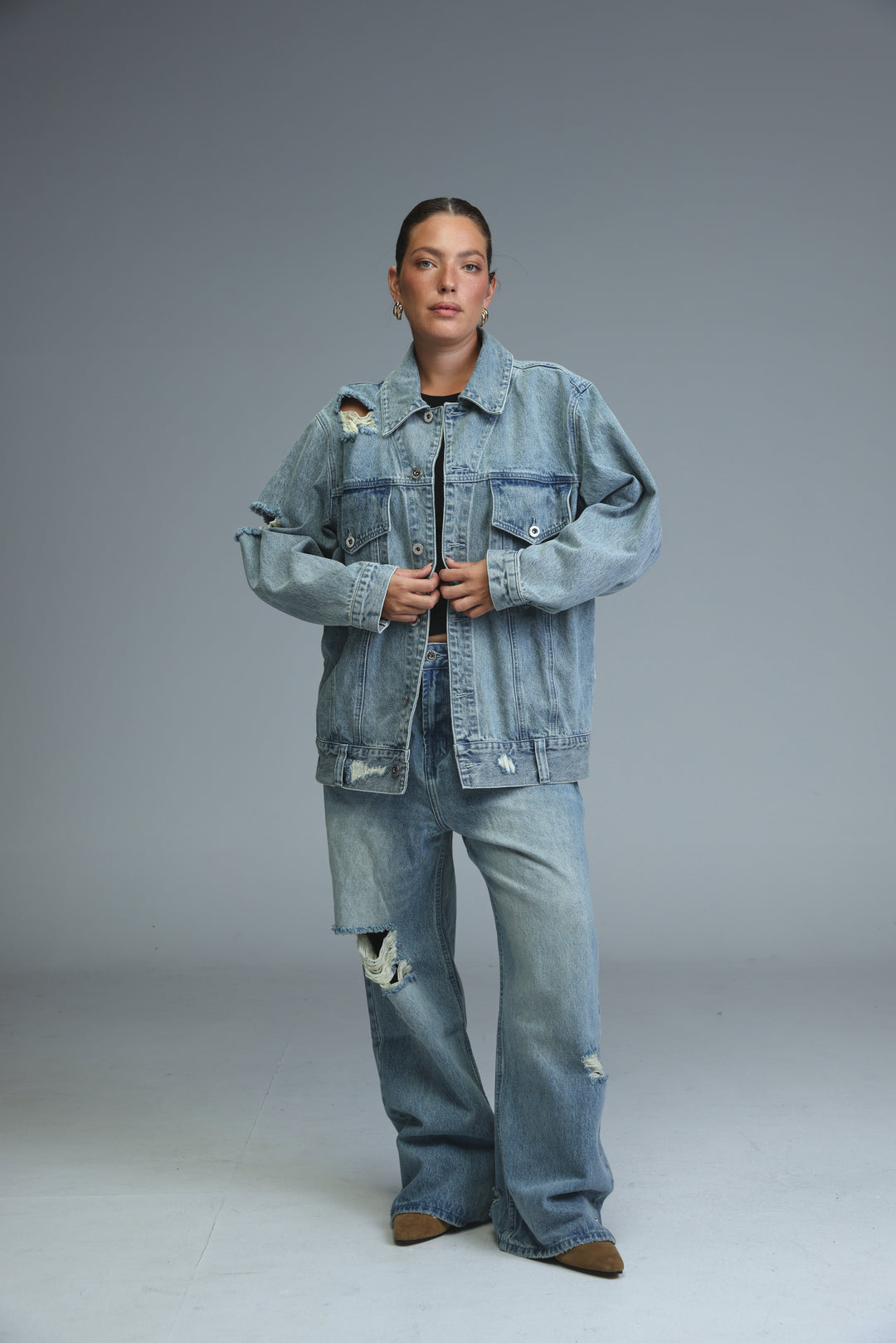 Distressed Blue Denim Jacket