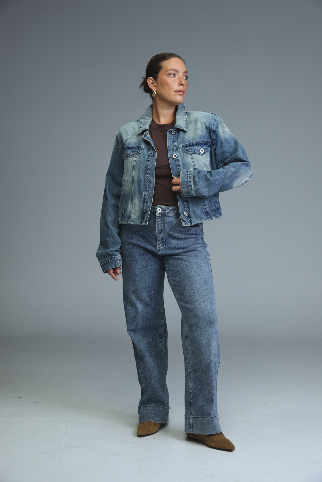 Padded Blue Denim Jacket