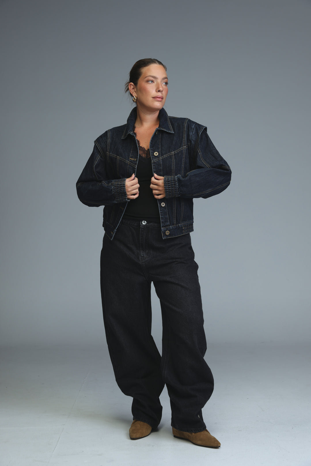 Poetry Dark Blue Denim Jacket