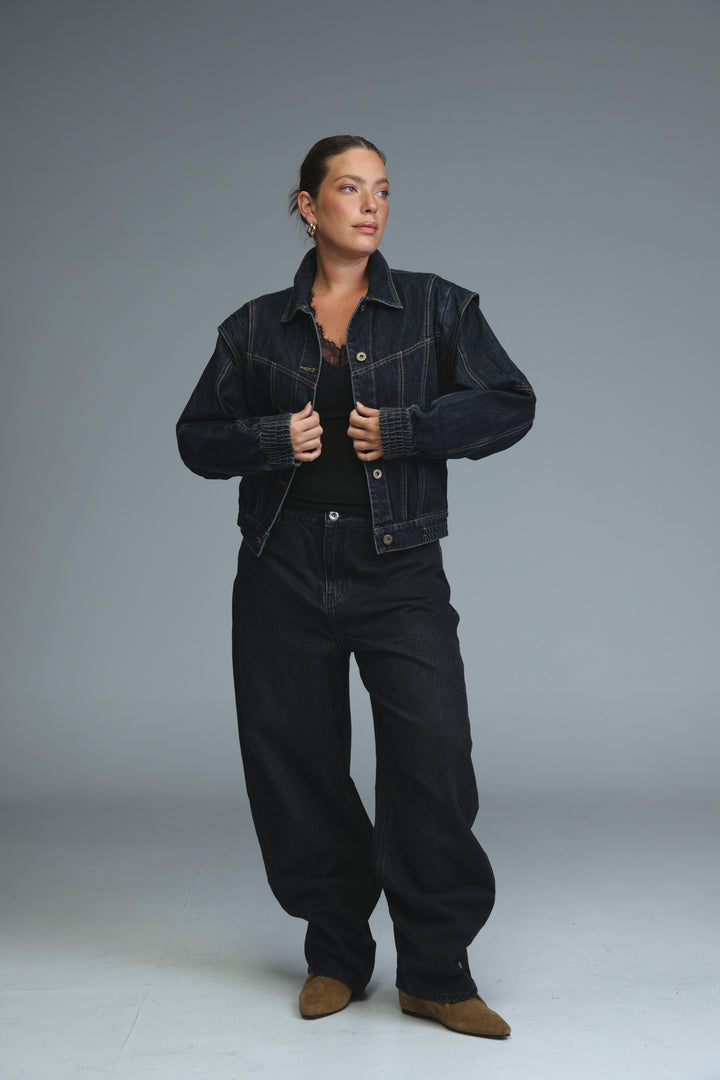 Poetry Dark Blue Denim Jacket