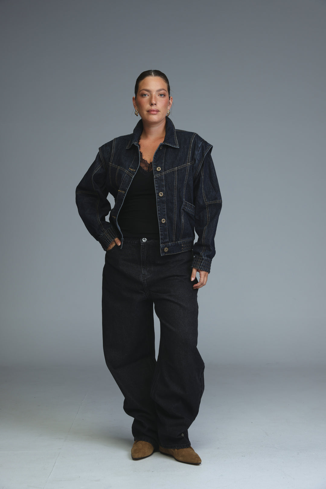 Poetry Dark Blue Denim Jacket