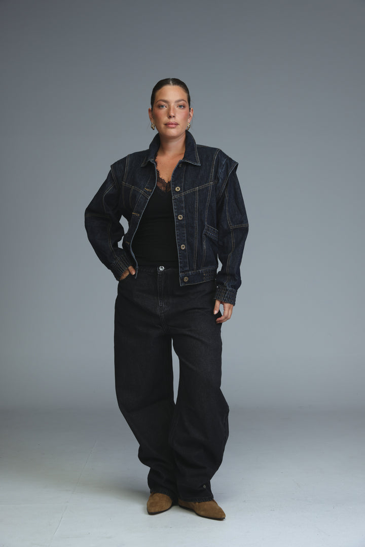 Poetry Dark Blue Denim Jacket