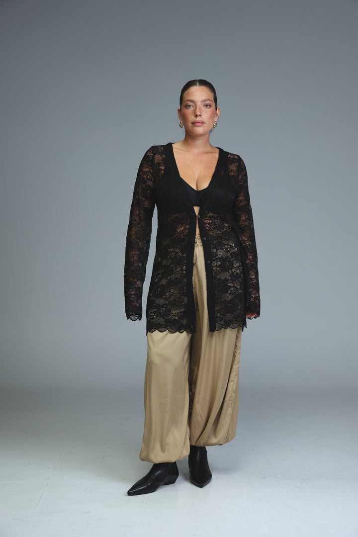 Twilight Black Lace Cardigan