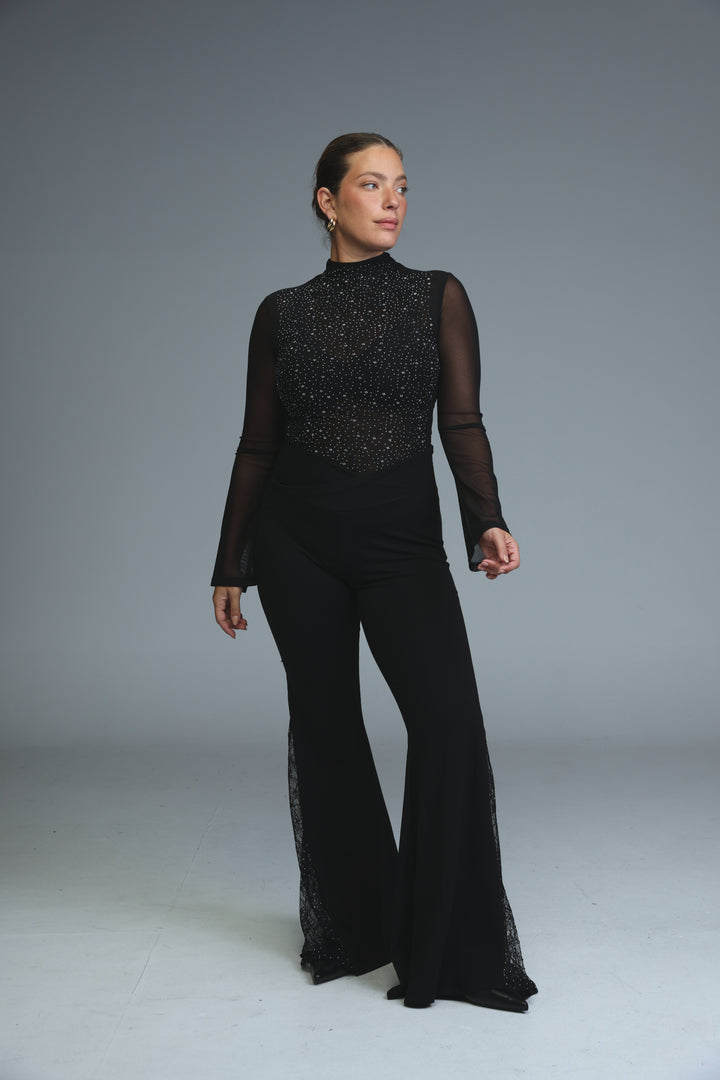 Universe Black High Neck Bodysuit