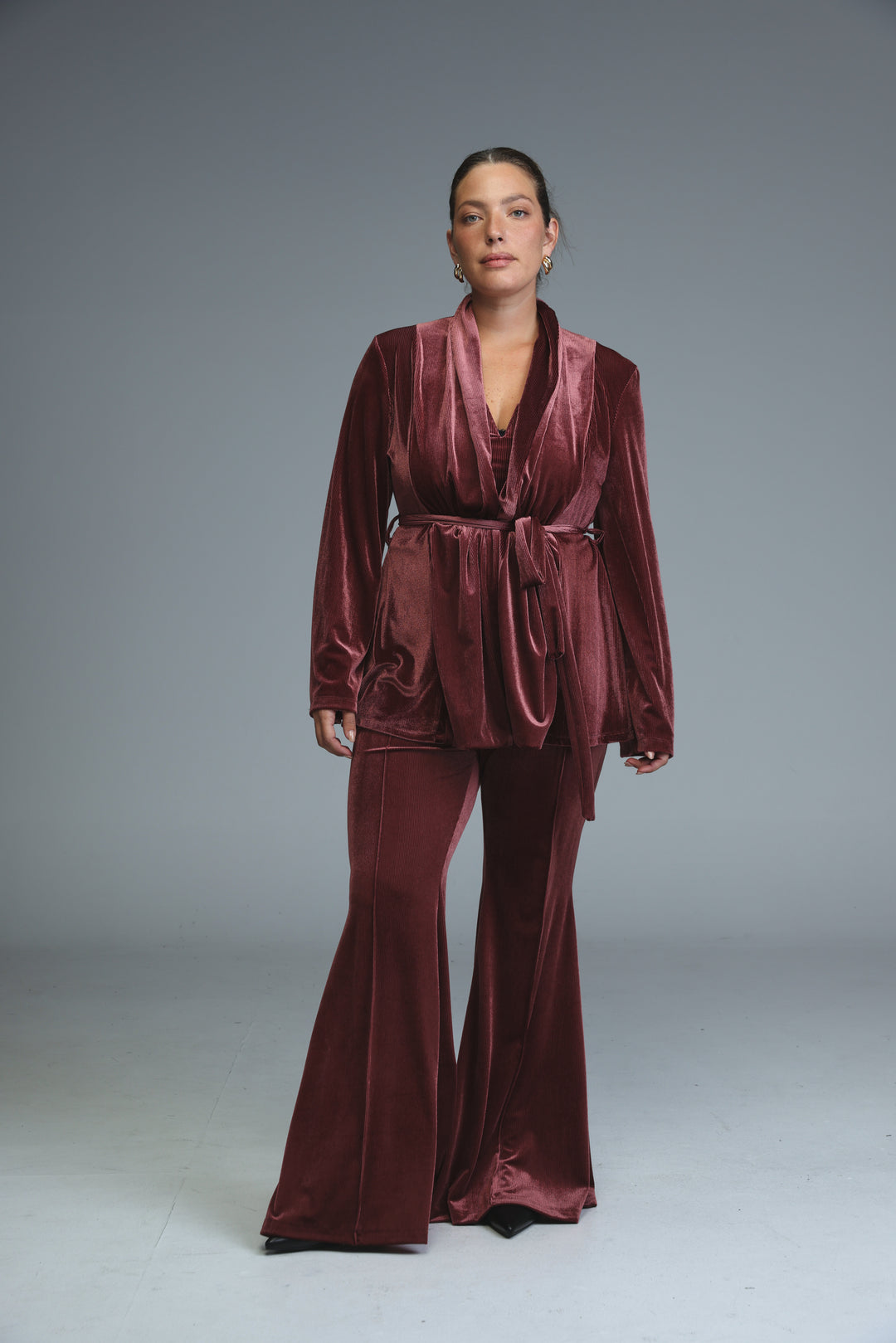 Fireworks Gold Velvet Wrap Shirt