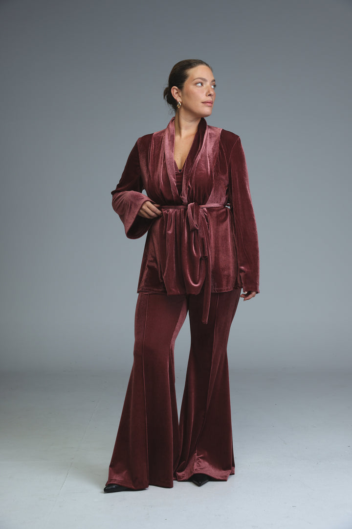 Fireworks Gold Velvet Wrap Shirt