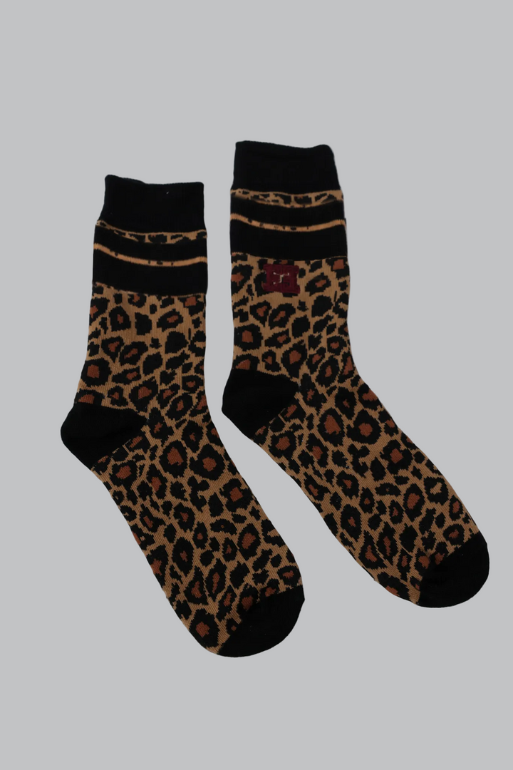 EE Leopard/Black Socks