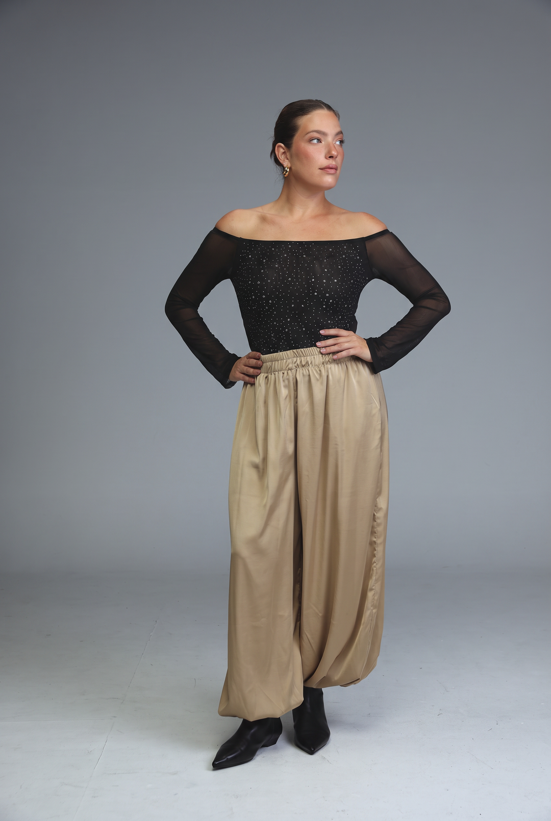 Universe Black Off Shoulder Bodysuit