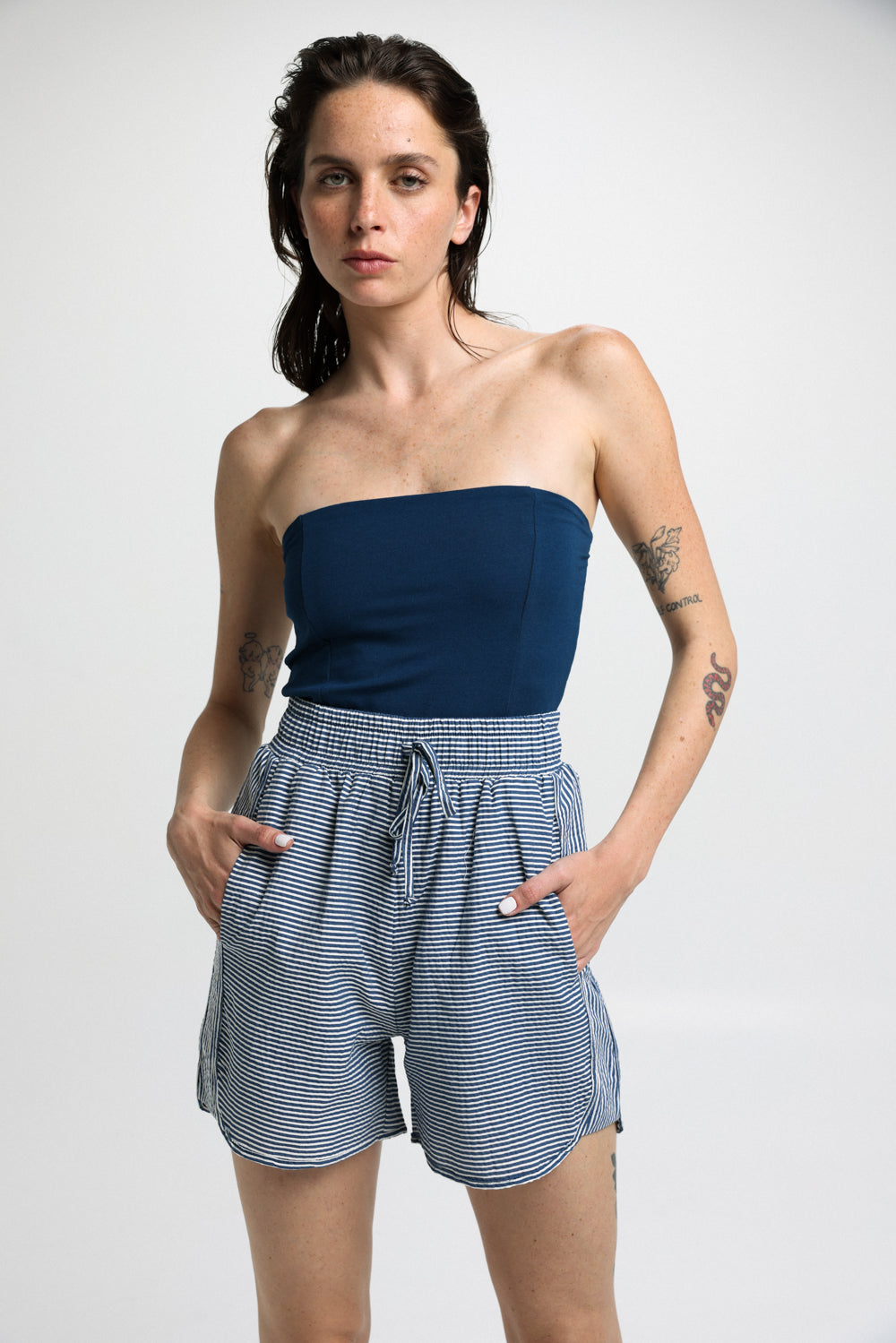 Halo Navy Strapless