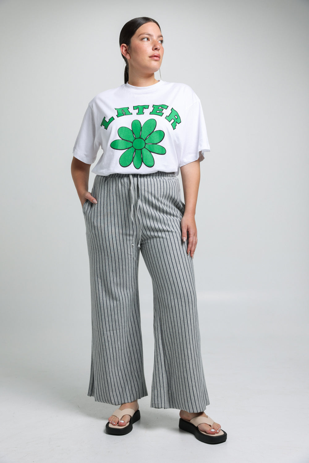 מכנס פסים Om Navy Stripes Bottoms מידה L