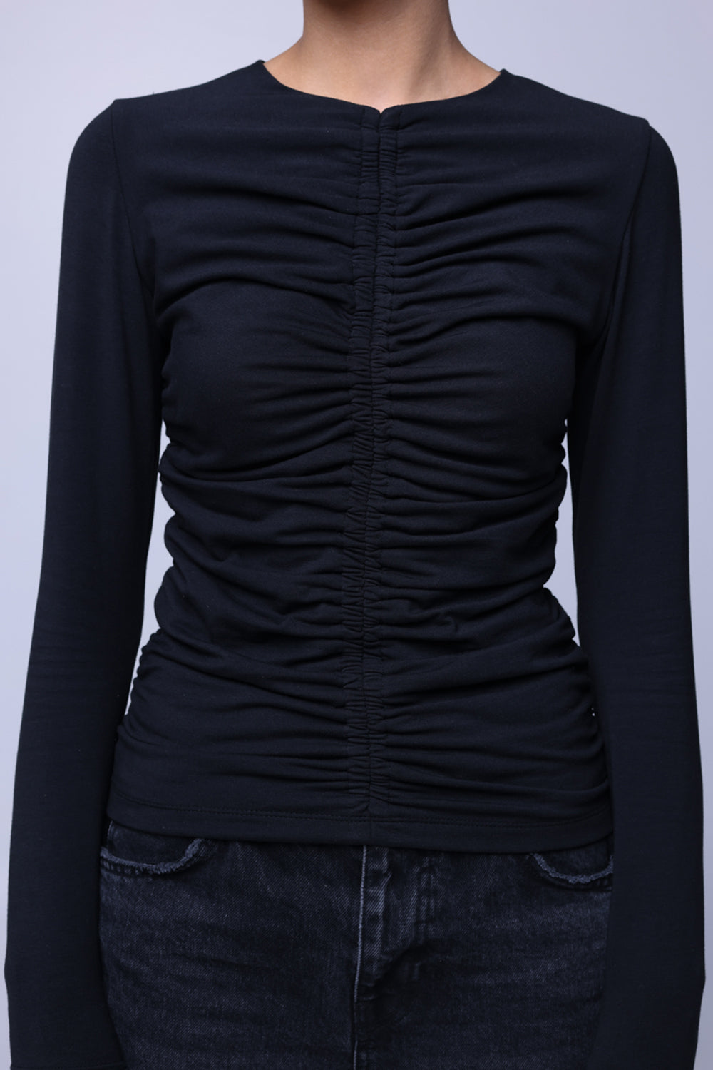 Sporty Long Black Top
