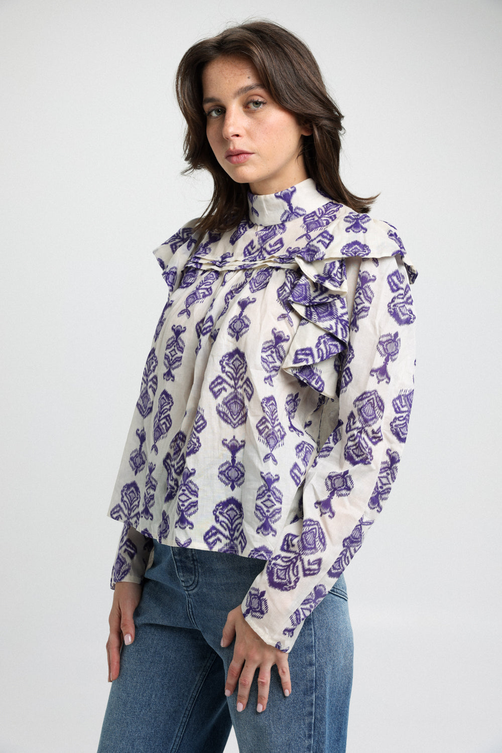 Milan Purple Print Shirt