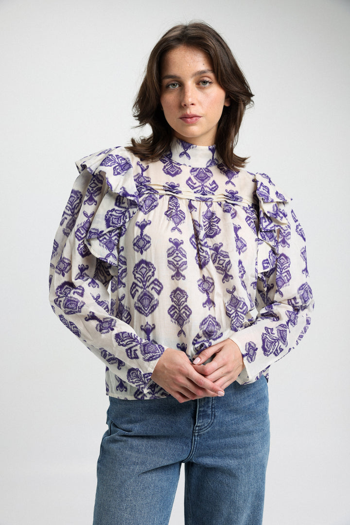 Milan Purple Print Shirt