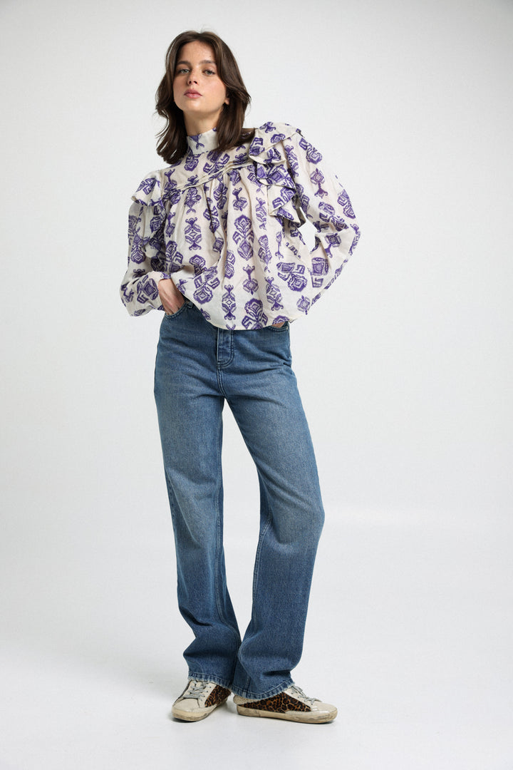 Milan Purple Print Shirt