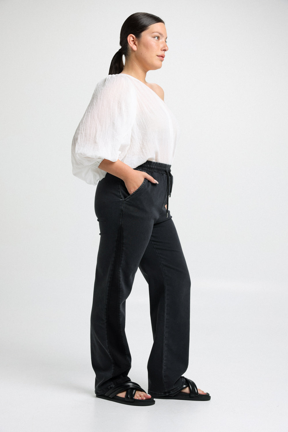 Baggi Black Denim Joggers