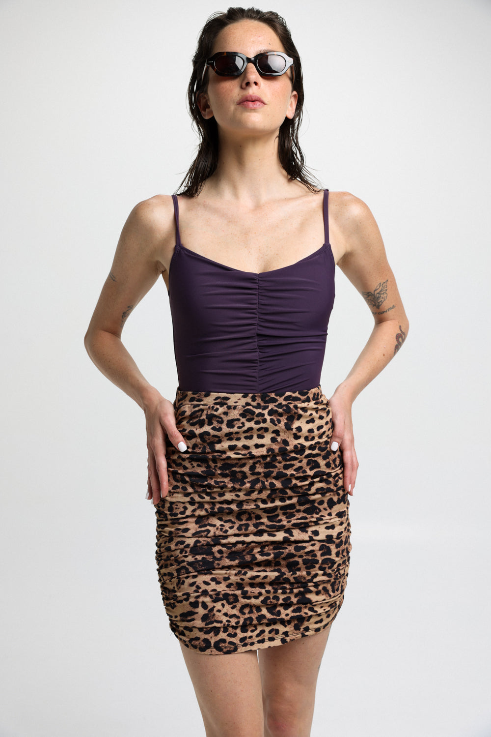 חצאית מנומרת קצר Amalfi Leopard Skirt 