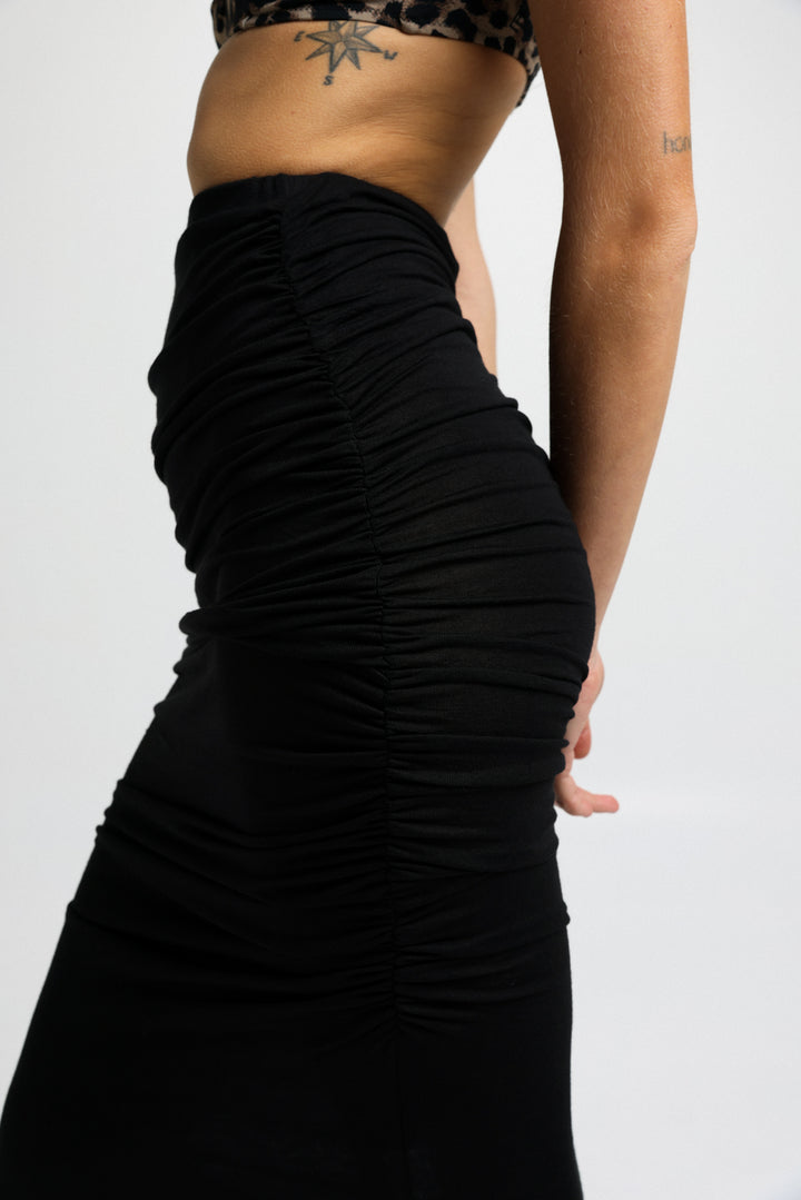 חצאית חוף / לים Lindos Black Skirt שחורה