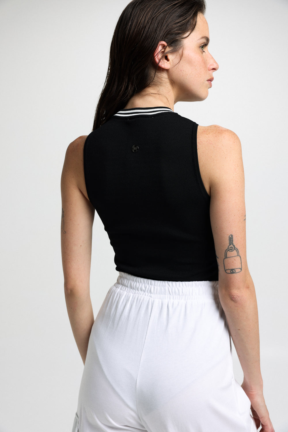 knitted Black Bodysuit