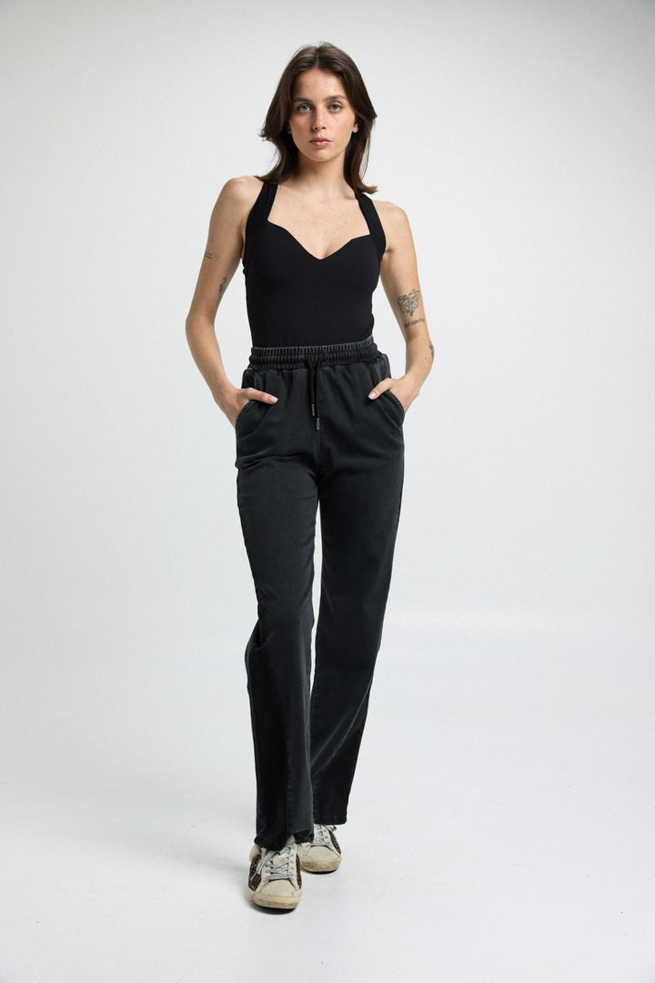 Baggi Black Denim Joggers