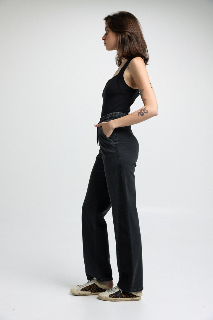 Baggi Black Denim Joggers