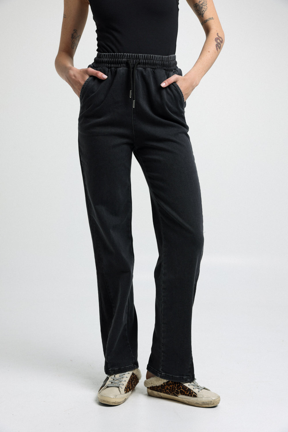 Baggi Black Denim Joggers