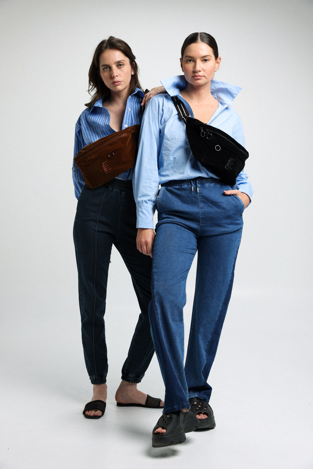 Brown Velvet Belt Bag