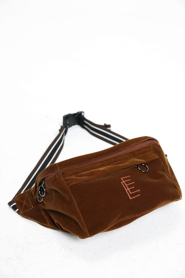 Brown Velvet Belt Bag