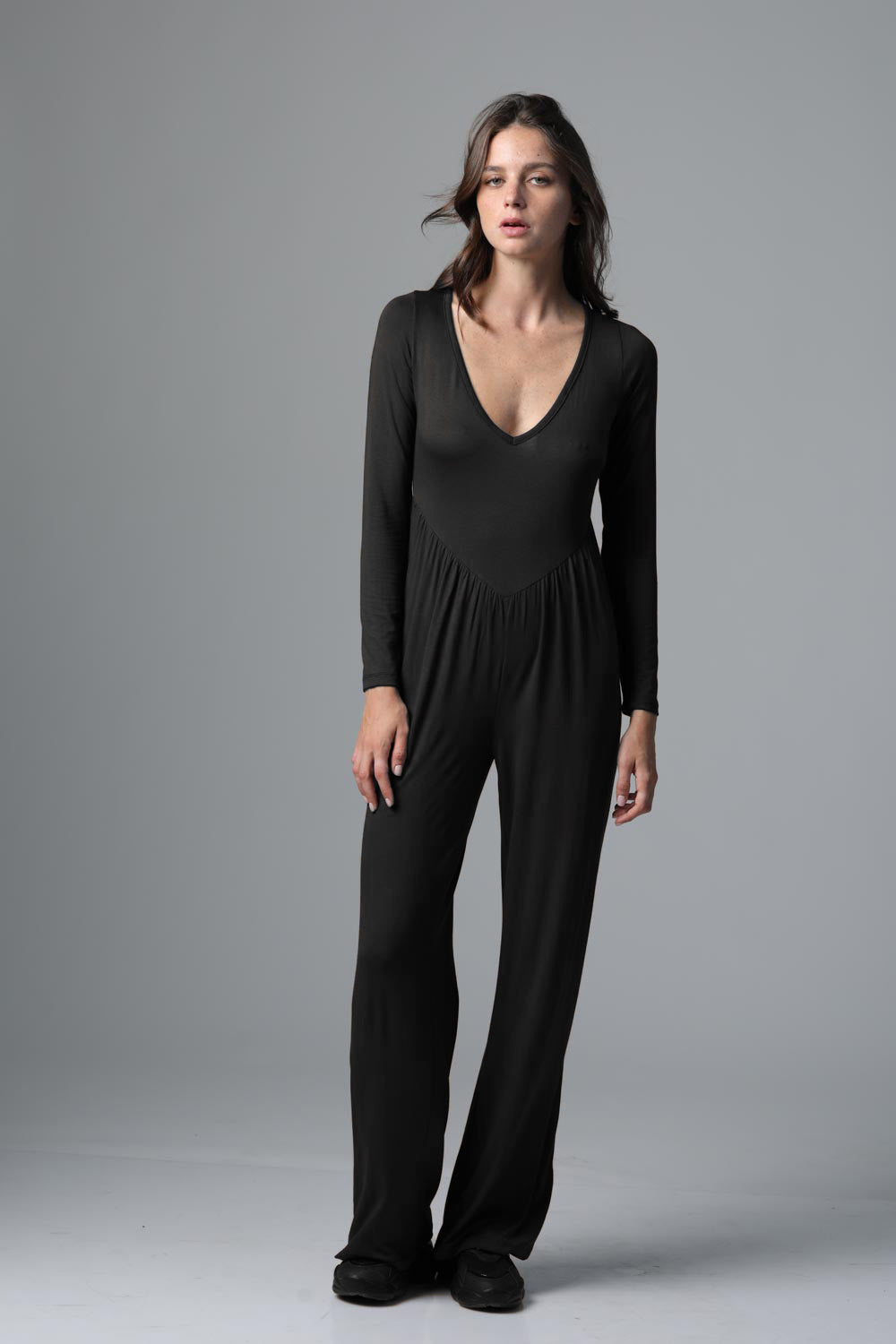 אוברול שחור ארוך Uly Long Black Jumpsuit 