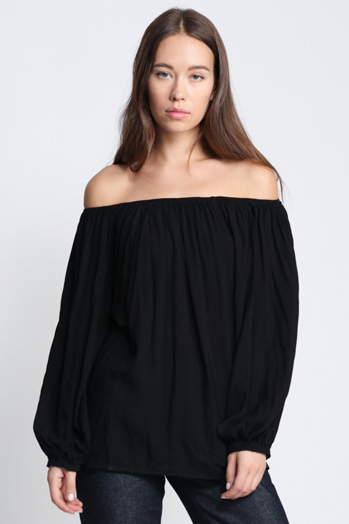 Secret Black Off-Shoulder Top