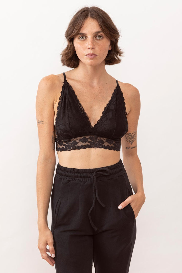 Uly Black Lace Top