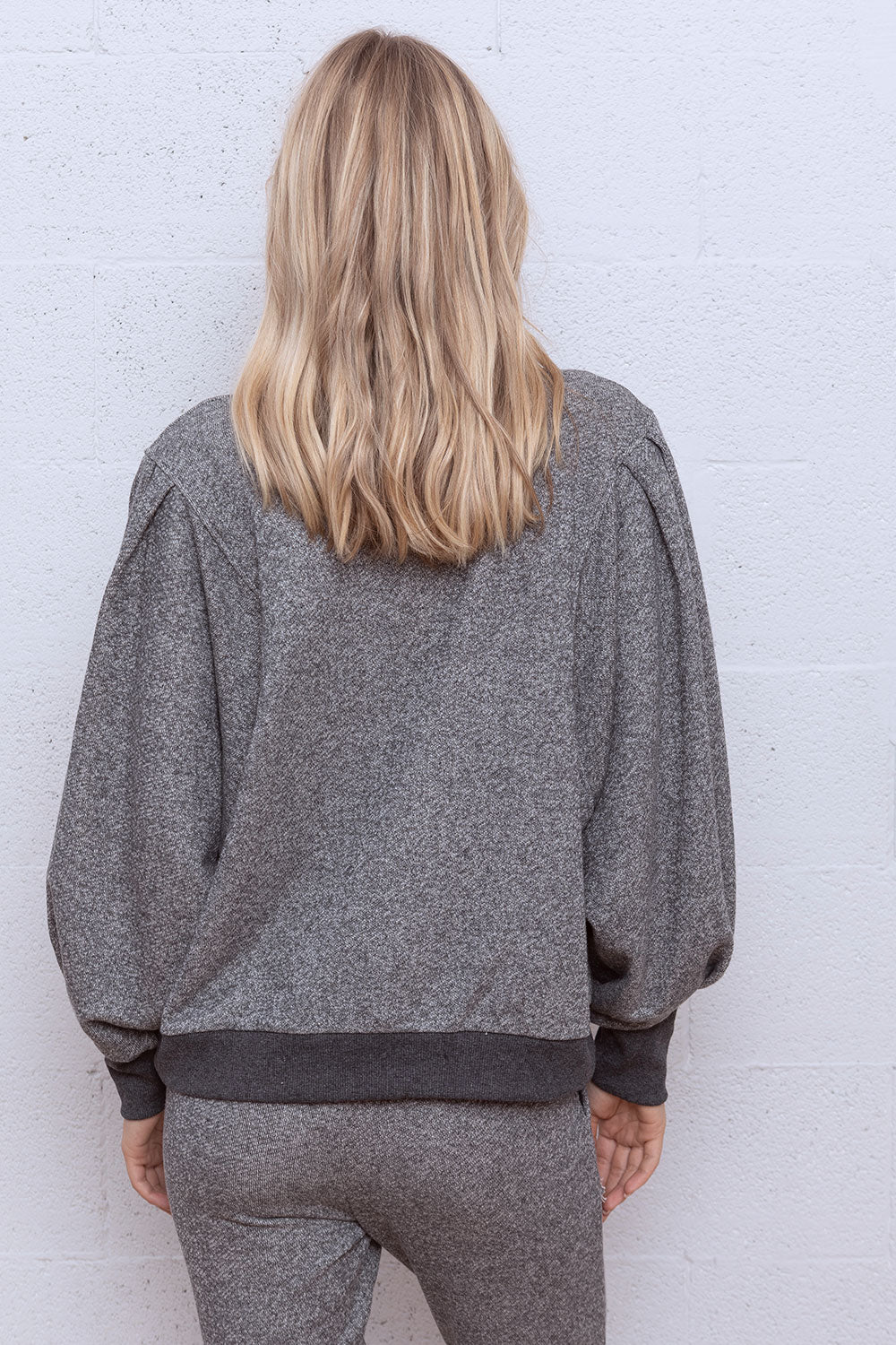 טרנינג לנשים Grey Melange Tracksuit גב