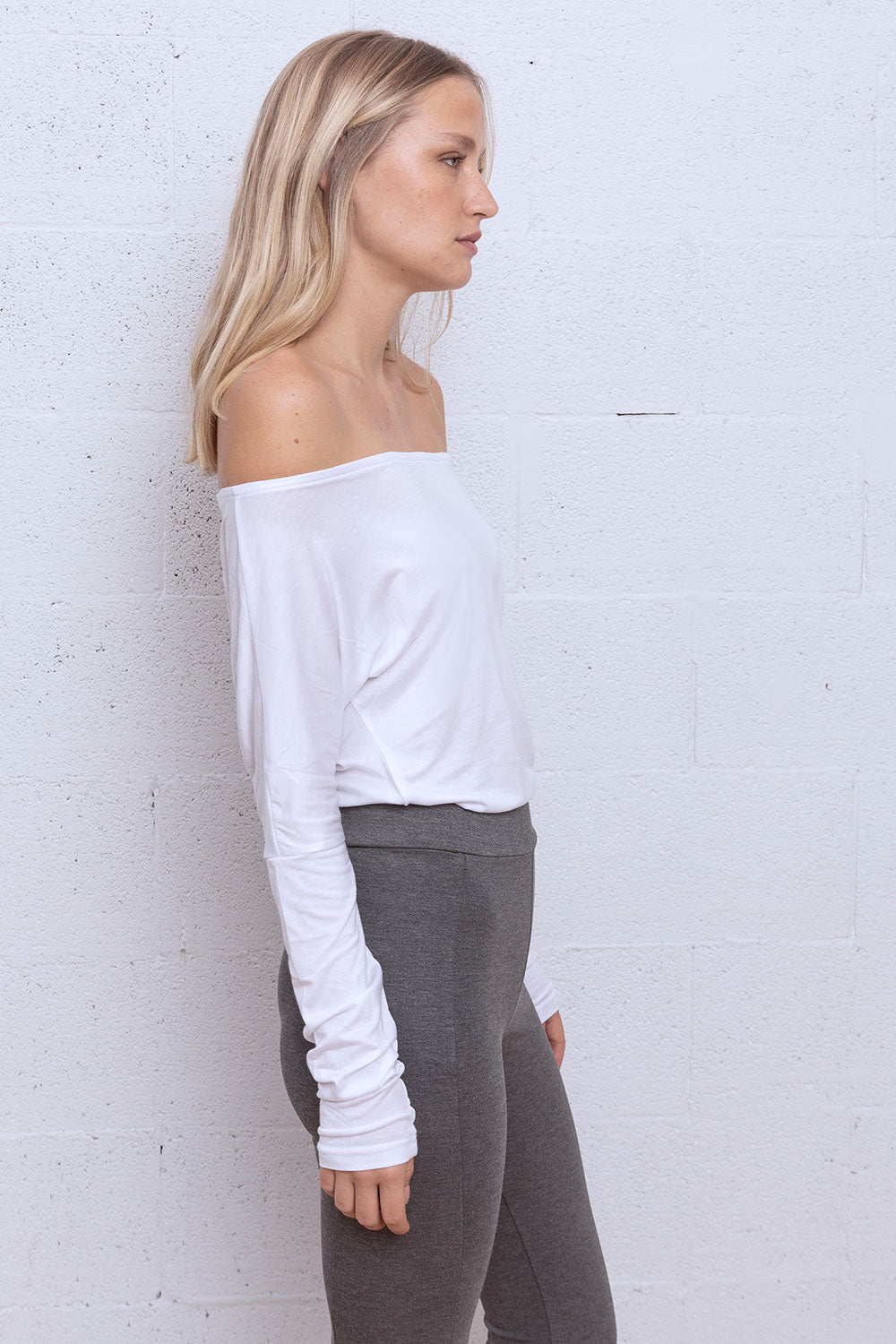 Off-Shoulder White Bodysuit