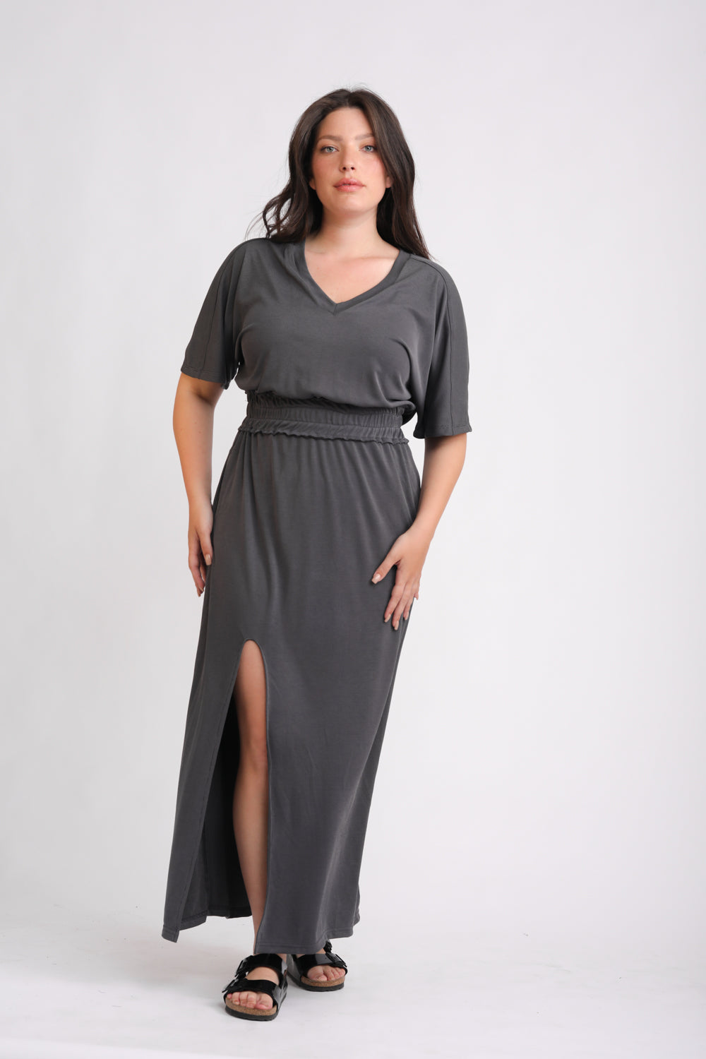 Favorite V Grey Dress