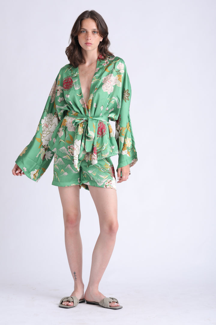 חליפת קימונו לנשים Starz Kimono Green Set 