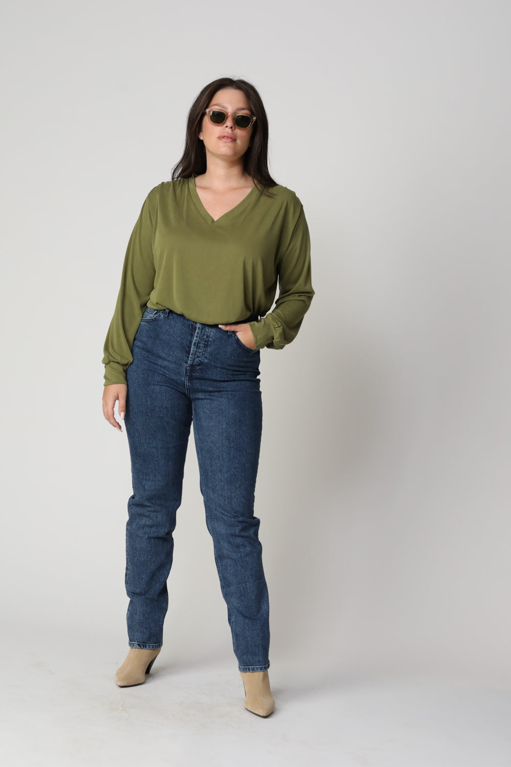 Just V Green Top