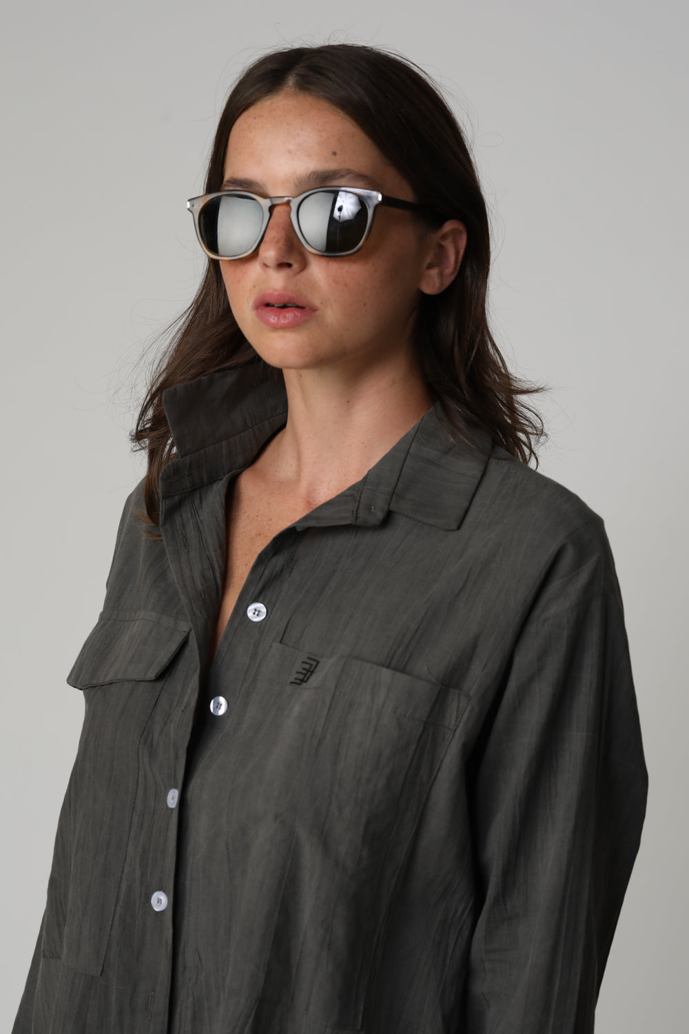 Wood Grey Buttoned Shirt
