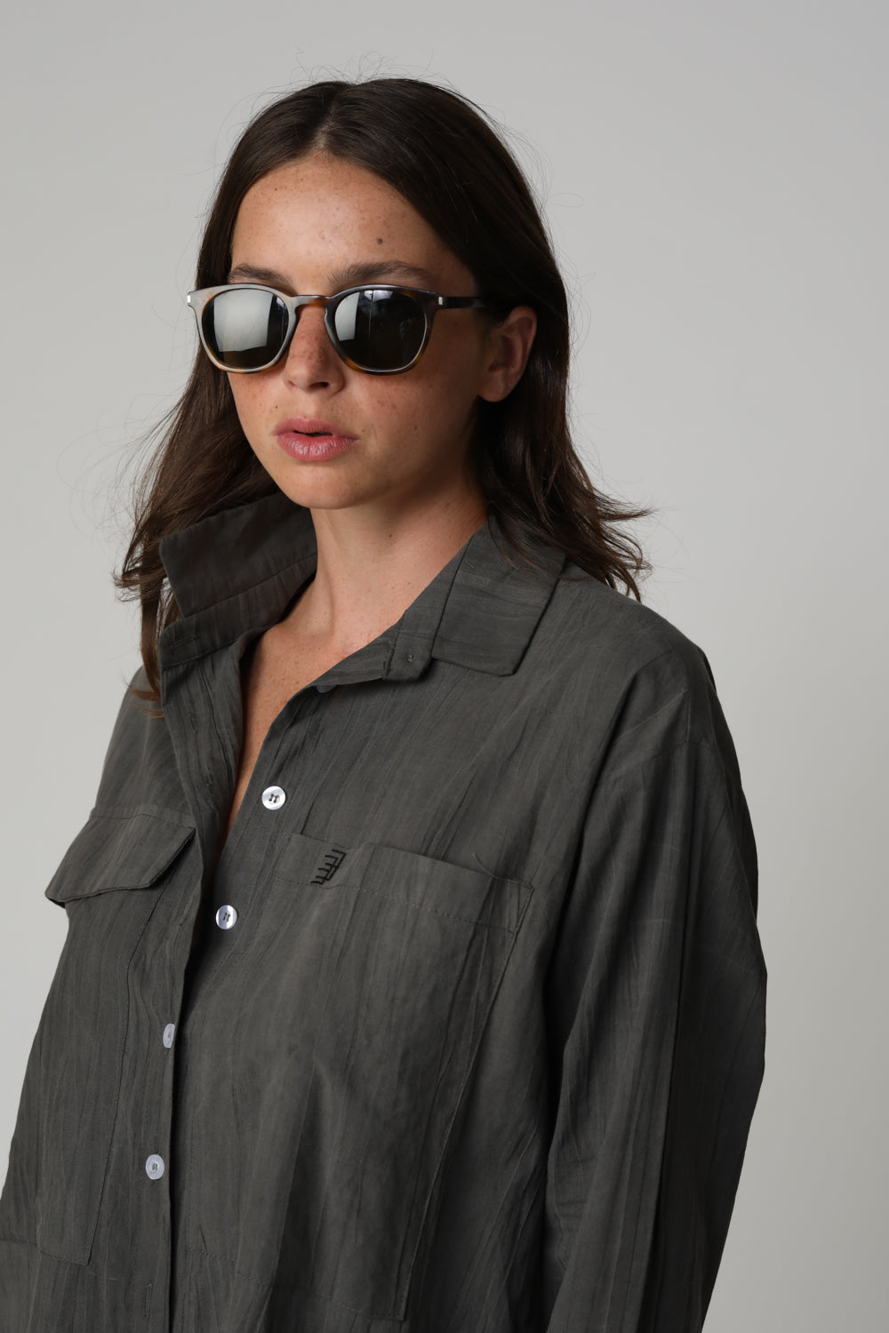 Wood Grey Buttoned Shirt