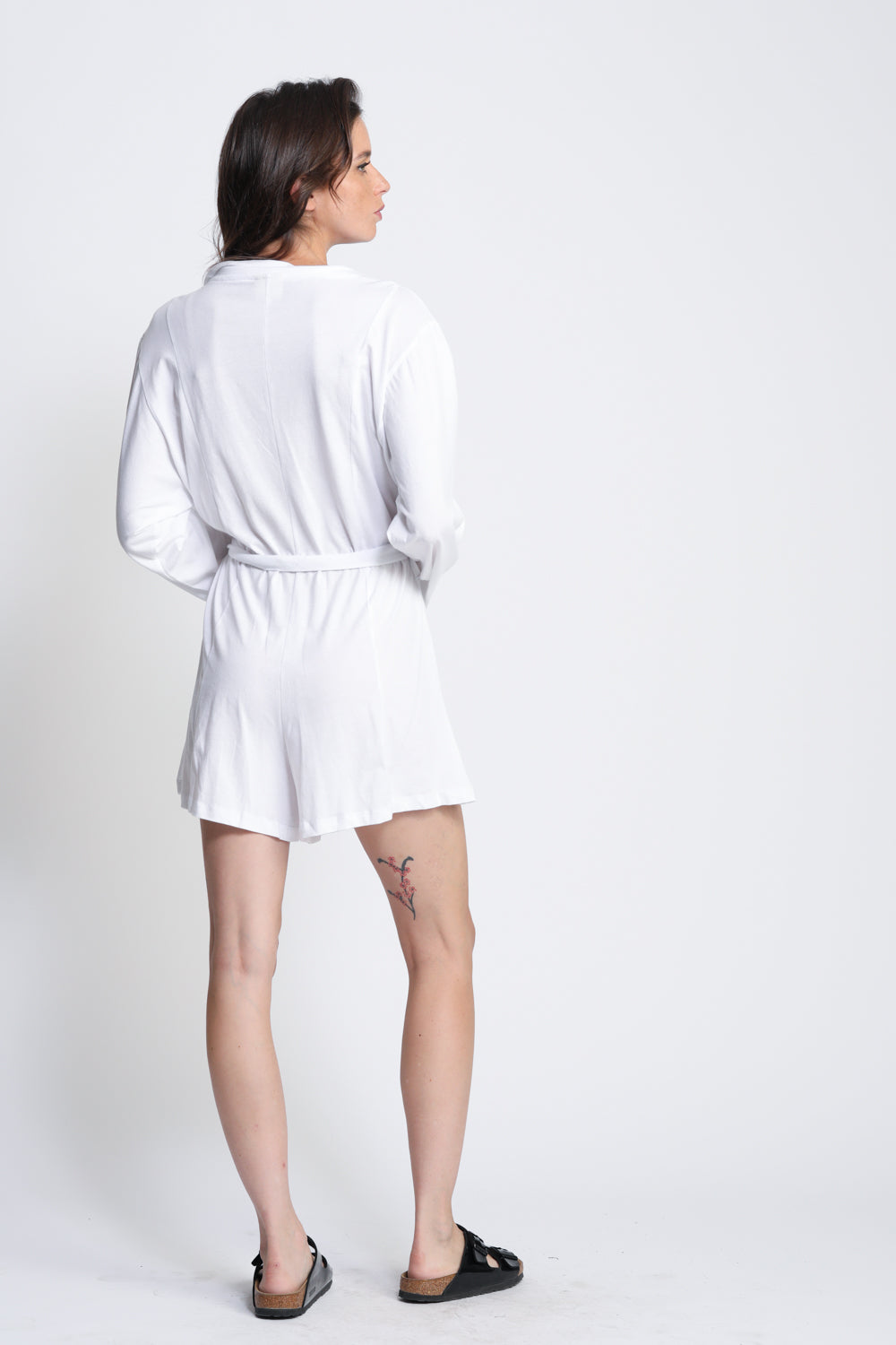 אוברול נשים Guri White Jumpsuit גב 